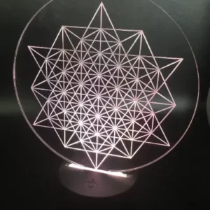 Crystal Grid Sacred Geometry LED Lamp