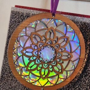 Retro Radiance: Upcycled CD Suncatcher Symphony Window décor