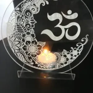 Alternative view of Mystic Moonlight AUM: Celestial Harmony Tea Light Holder