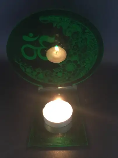 Mystic Moonlight AUM: Celestial Harmony Tea Light Holder - Image 4