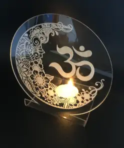 Mystic Moonlight AUM: Celestial Harmony Tea Light Holder - Image 3