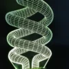 3D Spiral Illusion LED Acrylic Lamp with Base