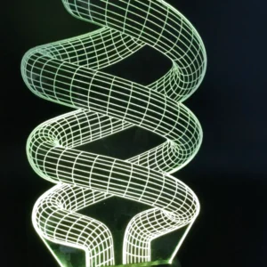 3D Spiral Illusion LED Acrylic Lamp with Base