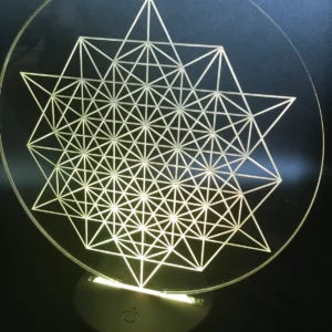 Sacred Geometry LED Lamp – white Glow