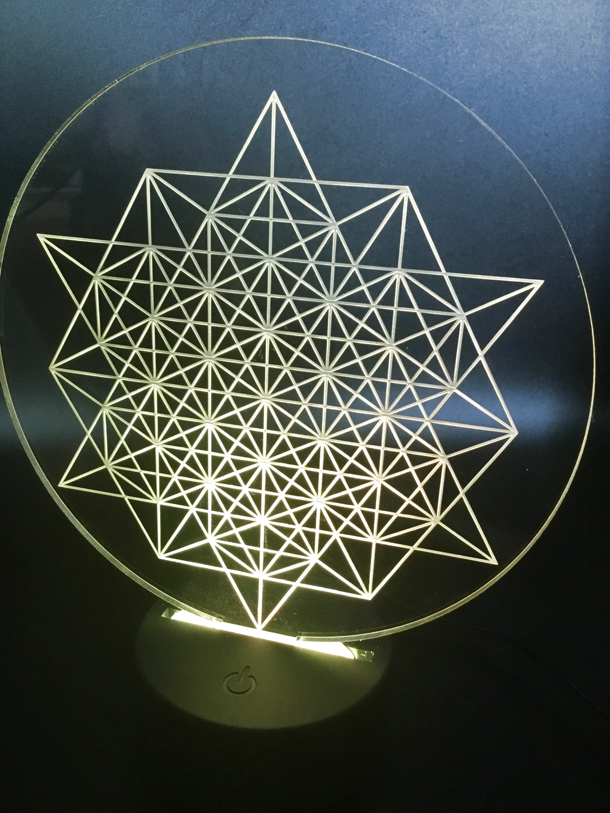 Sacred Geometry LED Lamp – white Glow