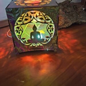 Alternative view of Tranquil Buddha & Tree of Life Lamp: Illuminate Your Space with Serenity