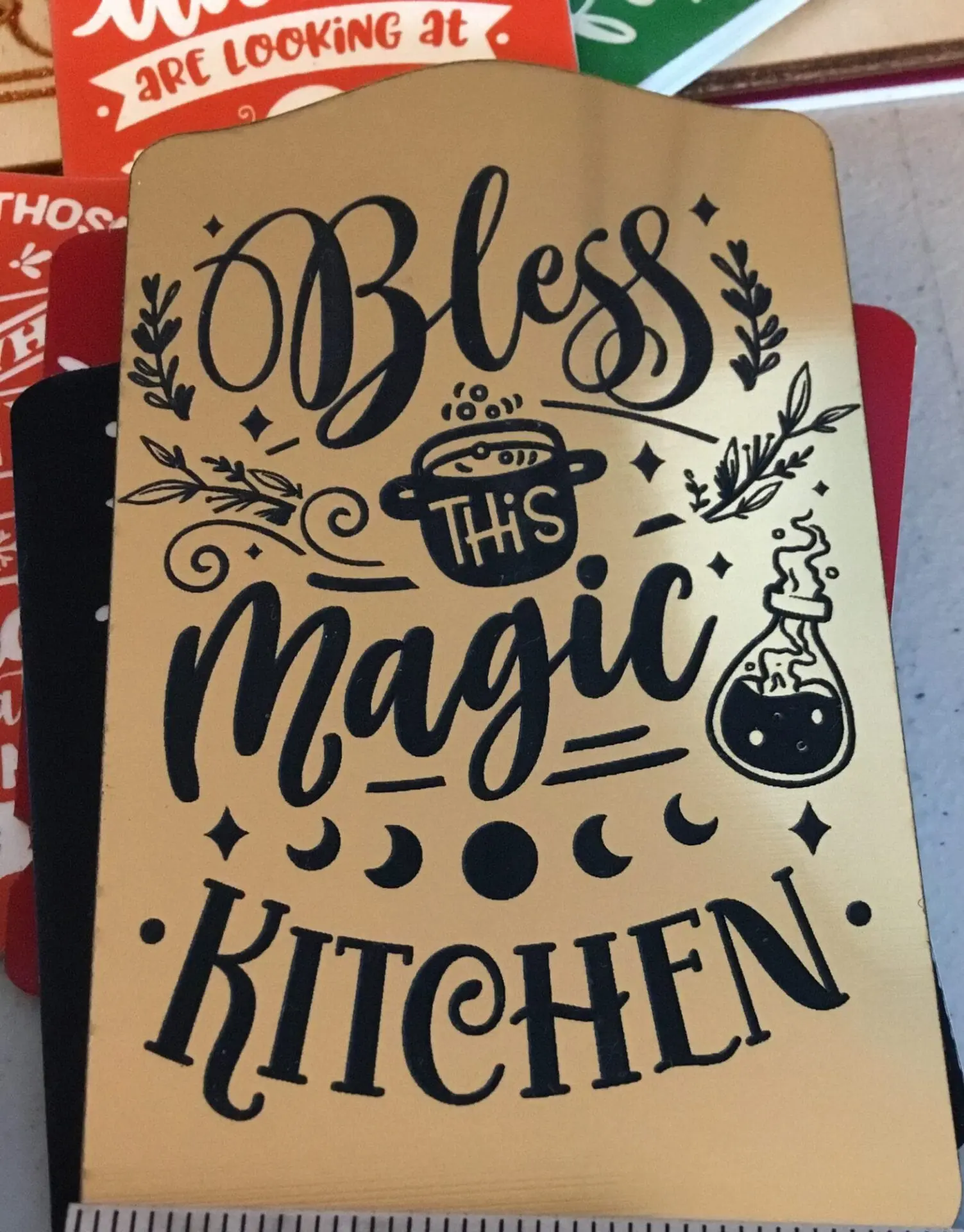 Bless this magic kitchen Magnet or Sign