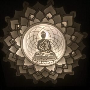 Zen Illumination: Buddha's Serene Shadow Box