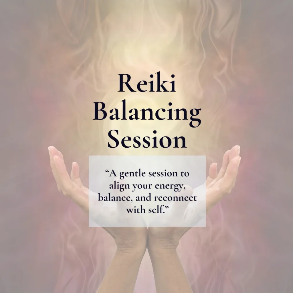 Woman receiving Reiki balancing session for stress relief and chakra alignment in Dayton, Ohio