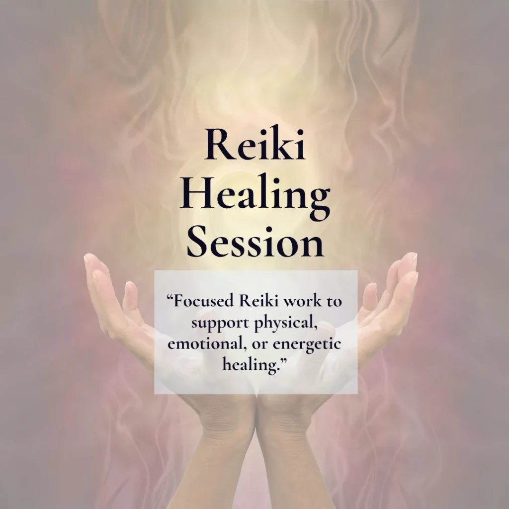 Client receiving in-person Reiki healing session for emotional release in Dayton, Ohio