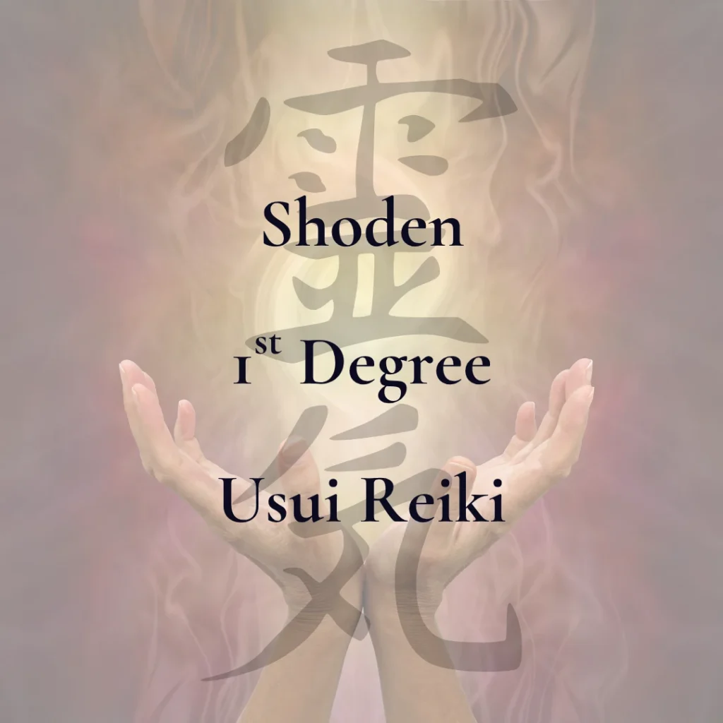 Hands channeling Reiki energy during First Degree Shoden training in Dayton, Ohio
