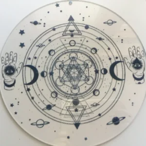 Celestial Planetary Charger – Sacred Geometry Altar Disc