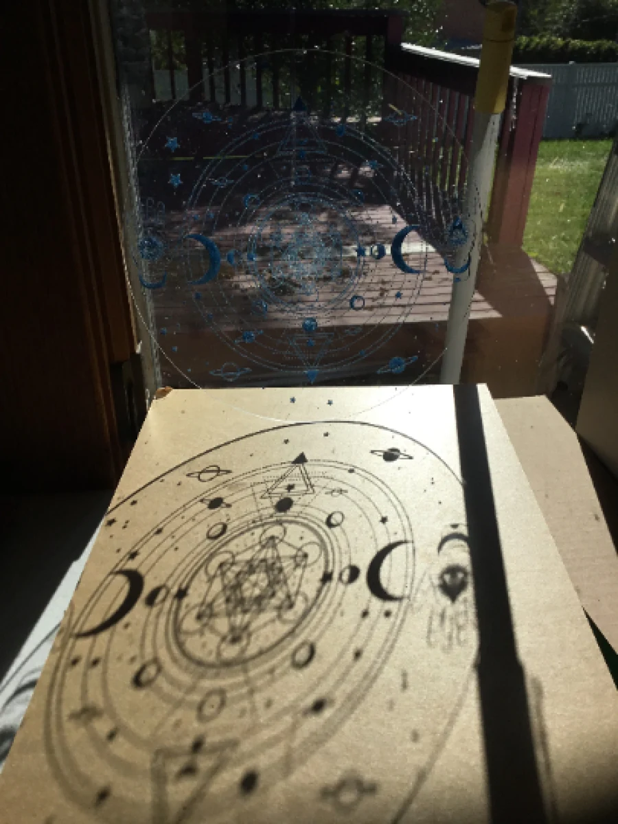 Celestial Planetary Charger – Sacred Geometry Altar Disc - Image 3