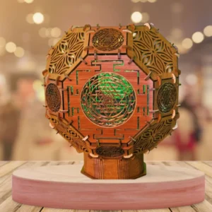 Sri Yantra Sacred Geometry Lamp – Manifest Abundance and Inner Harmony