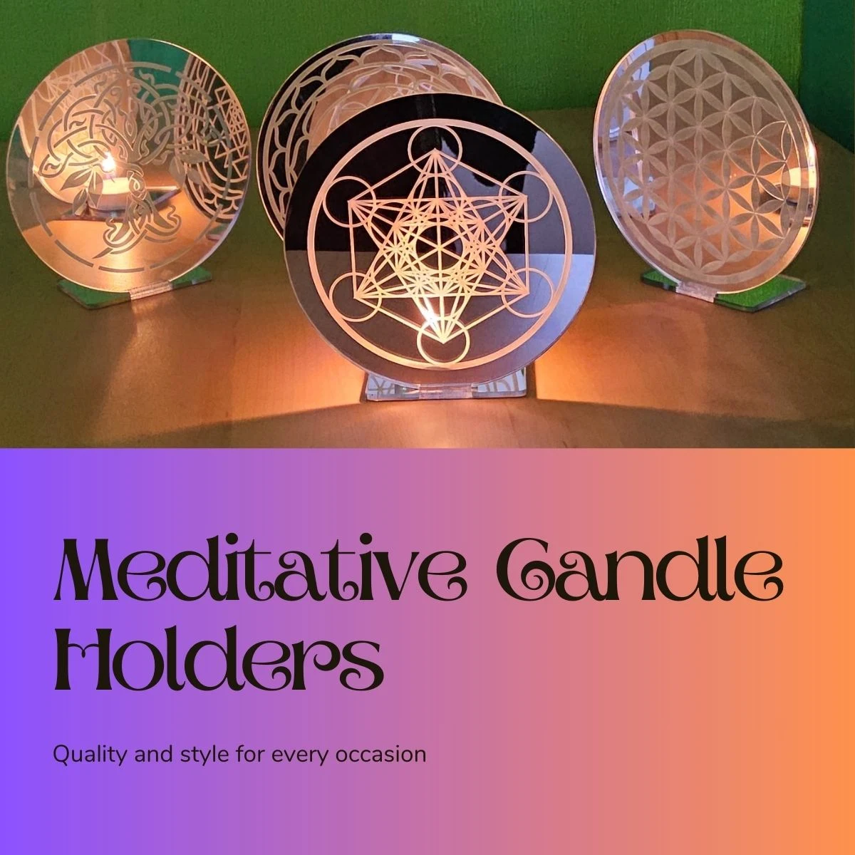 Sacred Geometry Candle Light – A Portal to Tranquility and Reflection - Image 6