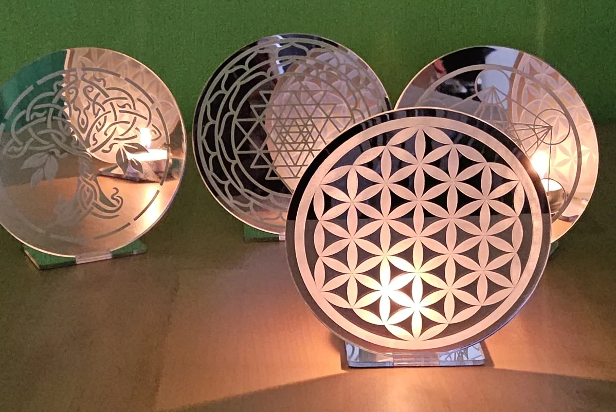 Sacred Geometry Candle Light – A Portal to Tranquility and Reflection - Image 7