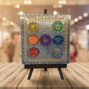 Alternative view of Starlit Serenity – Silver Glitter Reiki Stone Box