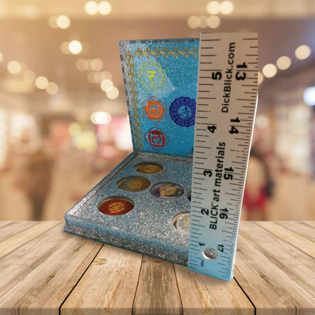 Starlit Serenity – Silver Glitter Reiki Stone Box - Image 10