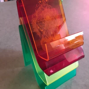 Laser engraved acrylic book and tablet stand with options